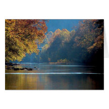 Sunburst Over The Clinch River, Southwest Virginia Greeting Card