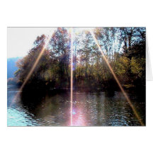 Sunburst Over The Clinch River, Southwest Virginia Greeting Cards
