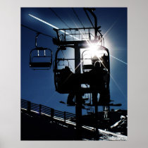 Sunburst Silhouette "68" Poster