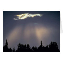 Sunburst through rain clouds, Alaska Greeting Cards