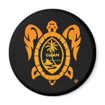 sunburst turtle round magnet