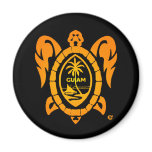 sunburst turtle round magnet