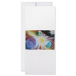 Sunburst with planets spray paint spraypainting rack card design