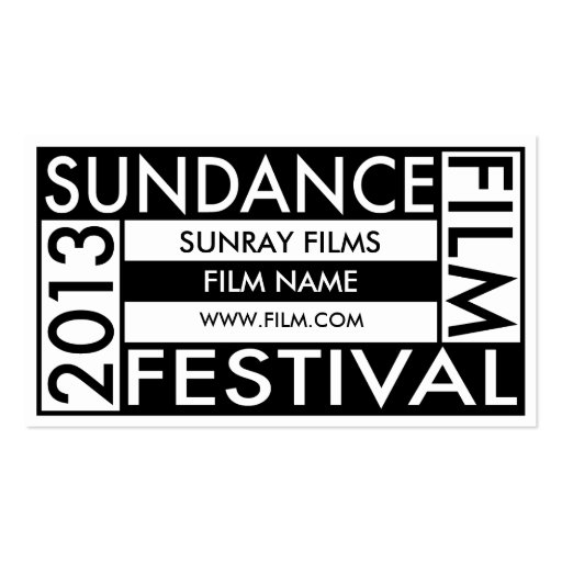 Sundance Film Festival 2013 Business Card (front side)