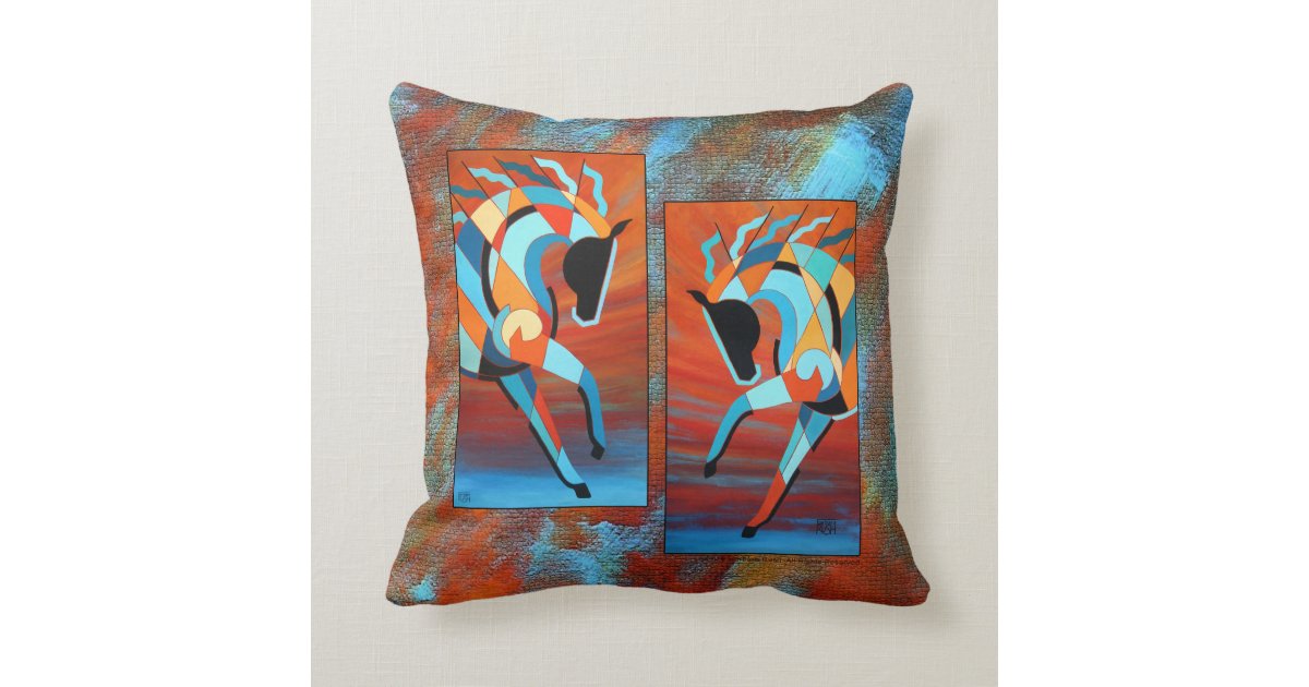 SunDancer Horse Throw Pillow 16x16 Zazzle