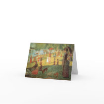 Sunday Afternoon by Georges Seurat Greeting Card