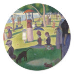 Sunday Afternoon on the Island of La Grande Jatte Round Stickers