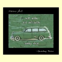 Sunday Drive Haiku Art Print
