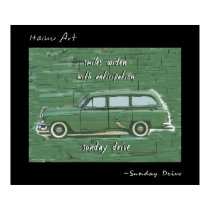 Sunday Drive Haiku Art Print