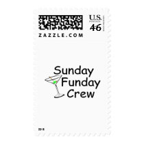 Sunday Funday Crew Martini postage by TeeZazzle Sunday Funday Crew Martini postage