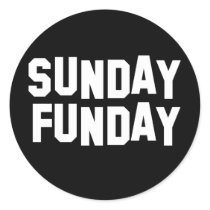 Sunday Funday Round Stickers