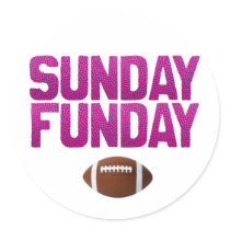 Sunday Funday Round Stickers