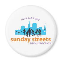 Sunday Streets Magnet by ShapeUpSF Sunday Streets Magnet