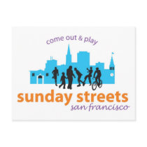 Sunday Streets Post Card postcards by ShapeUpSF Sunday Streets Post Card postcards