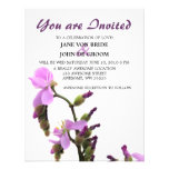 Sundew Flower Purple Wedding Personalized Announcement