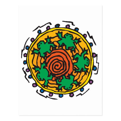 Sundial Frog Design Post Card
