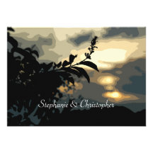 Sundown Silhouette Wedding Invitations ~ 7 x 5