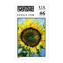 Sunflower 04 Painting Custom Postage Stamp