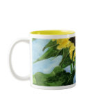 Sunflower 08a Painting Mug Watercolor Art mugs