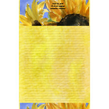 Sunflower 1 Watercolor Personalized Stationary stationery