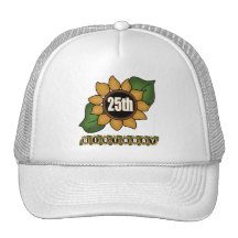 Sunflower 25th Birthday Gifts Hat