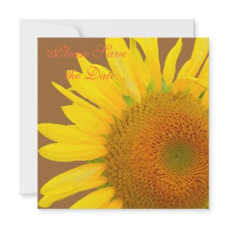Sunflower 2 Save The Date invitation