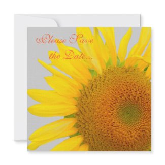 Sunflower 2 Save The Date invitation