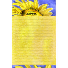 Sunflower 2 Watercolor Personalized Stationary stationery
