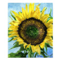 Sunflower 4 Watercolor Painting Art Poster Print