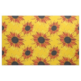 Sunflower Abstract Fabric