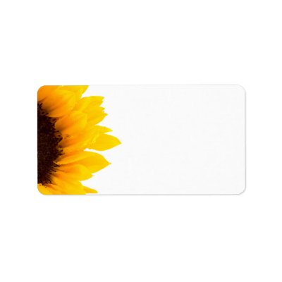 Sunflower Address Labels