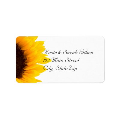 Sunflower Address Labels