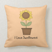Sunflower throwpillow