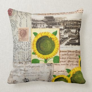 Sunflower Ancient Rome Italian Pillow mojo_throwpillow