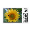 Sunflower and bee postage by ladyfirebird93 Sunflower and bee postage