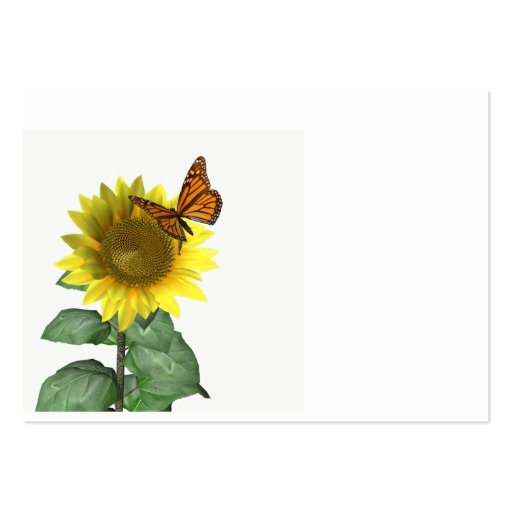 Sunflower and Butterfly Business Card Templates (front side)
