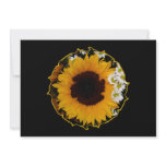 Sunflower and Daisies "Curlicue" Special Effect Custom Invitation