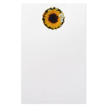 Sunflower and Daisies "Curlicue" Special Effect Stationery