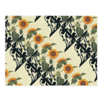 Sunflower and iron post card