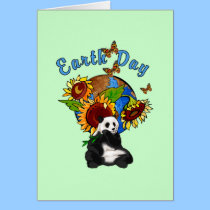 Sunflower and Panda Earth cards