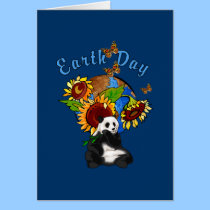 Sunflower and Panda Earth cards