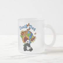 Sunflower and Panda Earth Coffee Mug