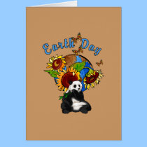 Sunflower and Panda Earth cards