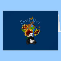 Sunflower and Panda Earth cards