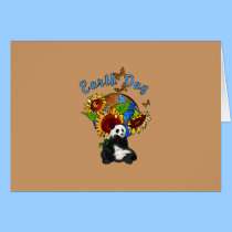 Sunflower and Panda Earth cards