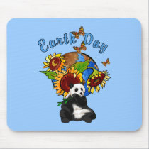 Sunflower and Panda Earth mousepads