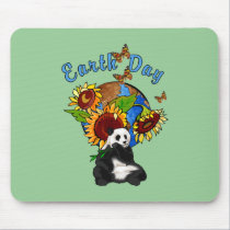 Sunflower and Panda Earth mousepads