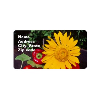 Sunflower and Vegetables label