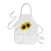 Sunflower Apron Cheeful Kid's Sunflower BBQ Apron