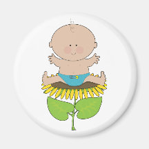 Sunflower Baby Boy Fridge Magnets